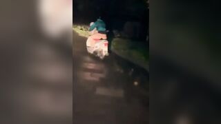 Crazy scooter-riding jiggle