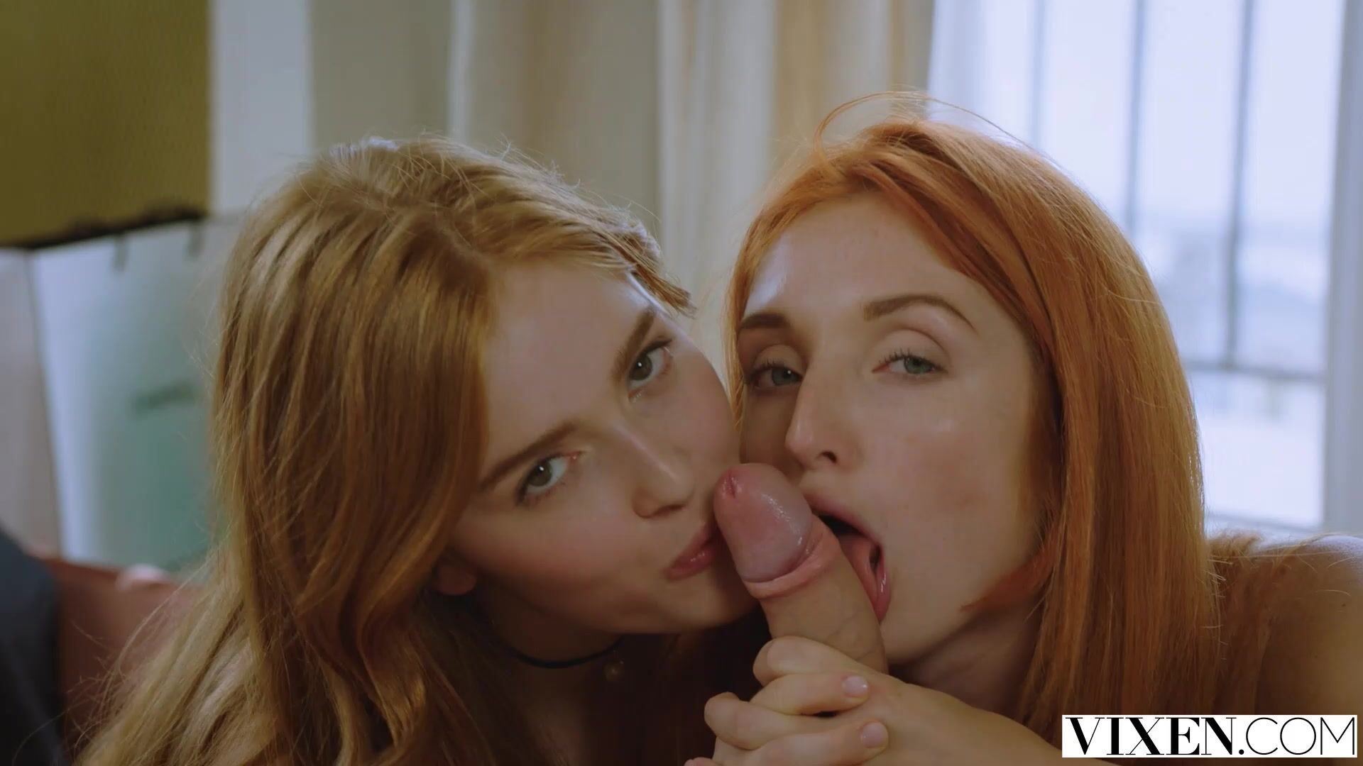 Two Redheads, One Cock